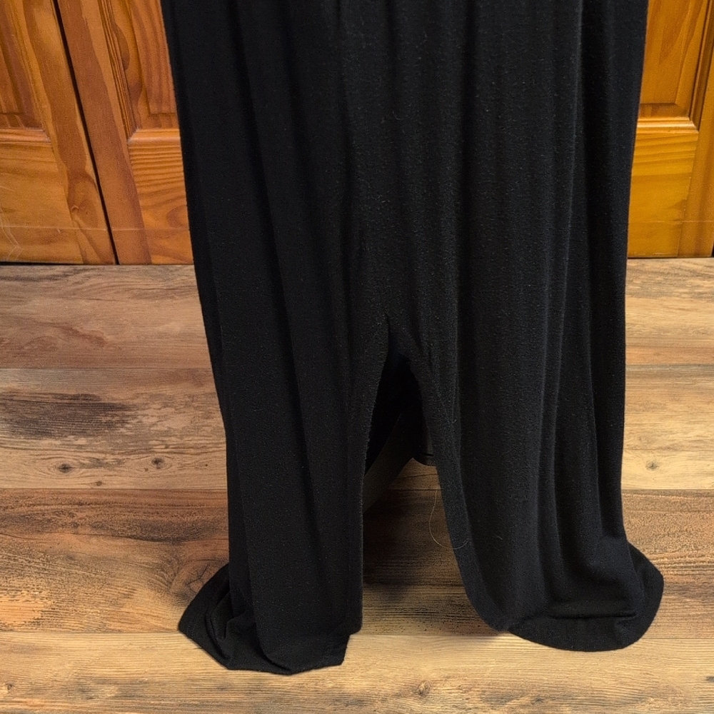 Grecerelle V Neck Stretch Casual Black Maxi Dress XL                 CC118 - Picture 4 of 8